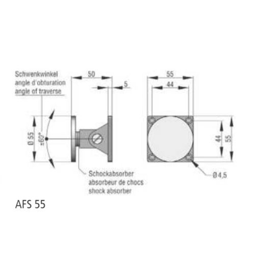 Hekatron Flexible Winkelankerplatte AFS 55 / 65 / 75 Platte
